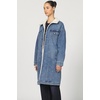 image:imageDEAR JOHN Dallas Long Jacket Womens Button Front Sherpa Collar Oversized Stretch Denim CoatPool Wave