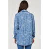 image:imageDEAR JOHN Galina Novelty Shirt Womens Relaxed Fit Tencel Button Front Long Sleeve Collared Top  Avalon  Large