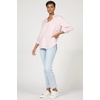 image:imageDEAR JOHN Galina Shirt Womens Relaxed Fit Tencel Button Front Long Sleeve Collared Top  Pale Lilac  Medium