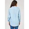 image:imageDEAR JOHN Galina Shirt Womens Relaxed Fit Tencel Button Front Long Sleeve Collared Top  Skyway Wash  Large