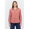 image:imageDEAR JOHN Galina Womens Long Sleeve Shirt Embroidery GarmentWashed Finish Button Front Rose Dawn Size Medium