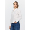 image:imageDEAR JOHN Havana Womens Relaxed Fit Long Sleeve Shirt Collar Button Front Off White Size Small