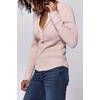 image:imageDEAR JOHN Luna Top Womens Classic Fit Thermal Henley Long Sleeve Button Front TopSepia Rose