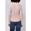 image:imageDEAR JOHN Luna Top Womens Classic Fit Thermal Henley Long Sleeve Button Front TopSepia Rose