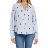 image:imageDEAR JOHN Adrianna ButtonDown Womens Shirt Oversized Fit Collared Long Sleeve Woven  Blue Rama Emb  Size XSmall