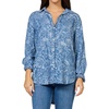 image:imageDEAR JOHN Galina Novelty Shirt Womens Relaxed Fit Tencel Button Front Long Sleeve Collared Top  Avalon  XLarge