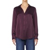 image:imageDEAR JOHN Galina Shirt Womens Relaxed Fit Long Sleeve ButtonUp Collared Blouse  Fig  Large