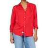 image:imageDEAR JOHN Galina Shirt Womens Relaxed Fit Tencel Button Front Long Sleeve Collared Top  Salsa  XSmall