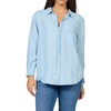 image:imageDEAR JOHN Galina Shirt Womens Relaxed Fit Tencel Button Front Long Sleeve Collared Top  Skyway Wash  Large