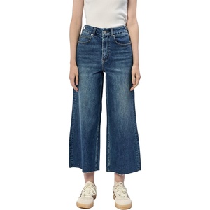 image:imageDEAR JOHN Audrey Wide Leg Jeans Womens High Rise Cropped Color Denim Comfort Stretch Clean Hem Utility Inspired Tailored FitMeeru