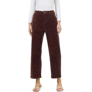 image:imageDEAR JOHN Lasso Womens Barrel Leg Pants High Rise Comfort Stretch Classic DenimShaved Chocolate