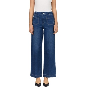 image:imageDEAR JOHN Audrey Wide Leg Jeans Womens High Rise Clean Hem Full Inseam DenimFrawley