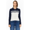 image:imageDEAR JOHN Nola Womens Long Sleeve Zip Front Sweater Fitted CollaredNavyCream