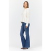 image:imageDEAR JOHN Rania Crew Neck Sweater for Women Long Sleeve Raw Edge Oversized Cotton KnitOffwhite