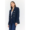 image:imageDEAR JOHN Rowena Double Breasted Blazer for Women Fitted Long Sleeve Stretch Tailored JacketBlack Iris