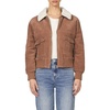 image:imageDEAR JOHN Hallie Jacket Womens Oversized Sherpa Collar Zip Front Corduroy Layering CoatMelted Butterscotch