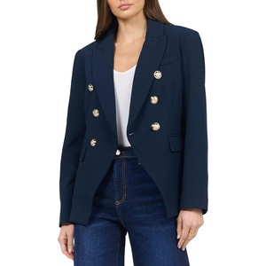 image:imageDEAR JOHN Rowena Double Breasted Blazer for Women Fitted Long Sleeve Stretch Tailored JacketBlack Iris